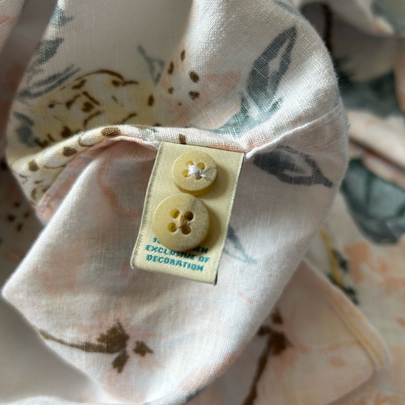 Caribbean Men's Floral Print Shirt - White and Blue - Picture 5 of 7